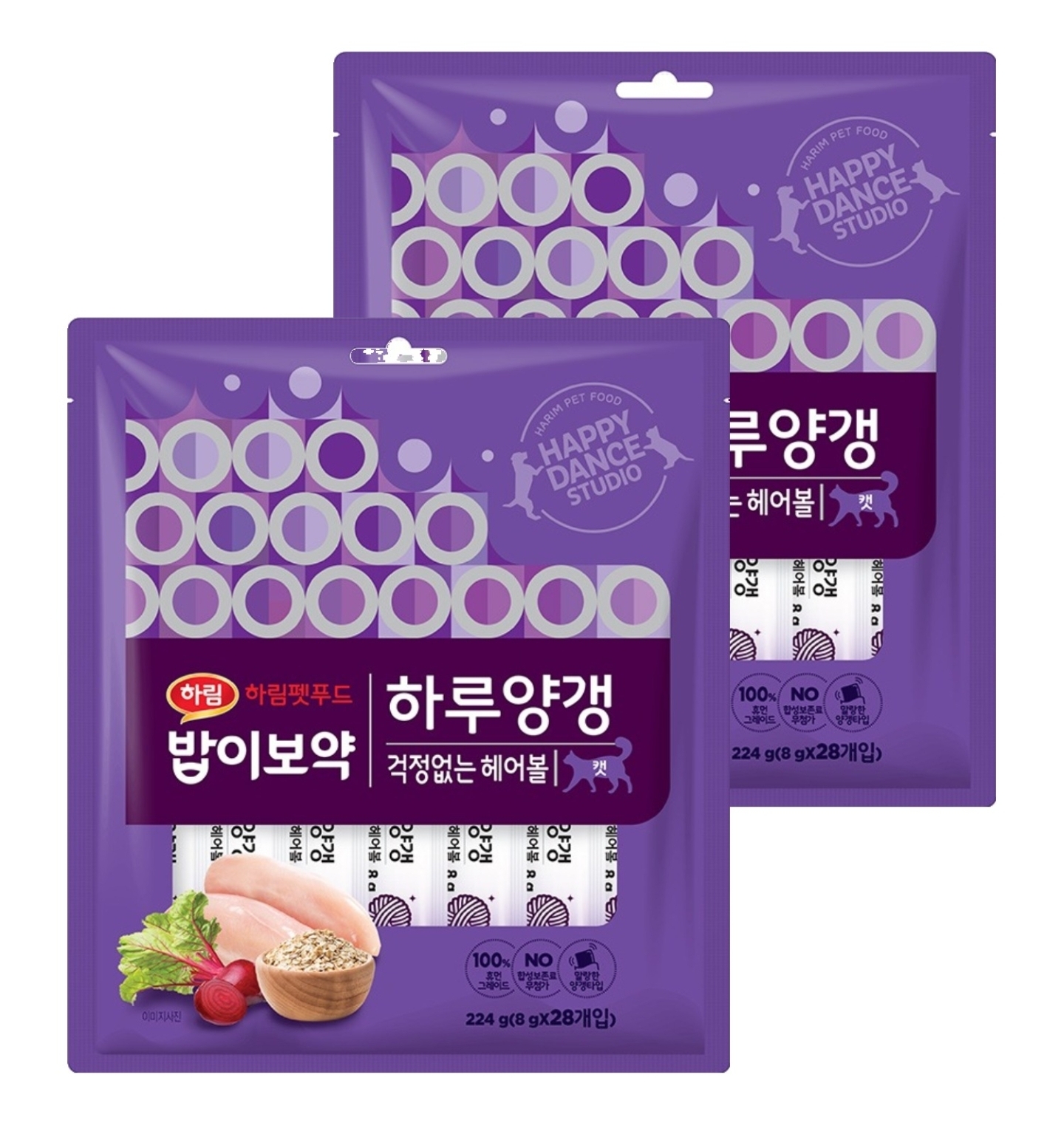 밥이보약 CAT 하루양갱 걱정없는 헤어볼 28개입 2개