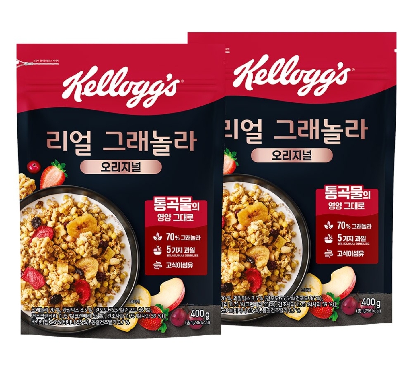 켈로그 리얼 그래놀라 400g 2개