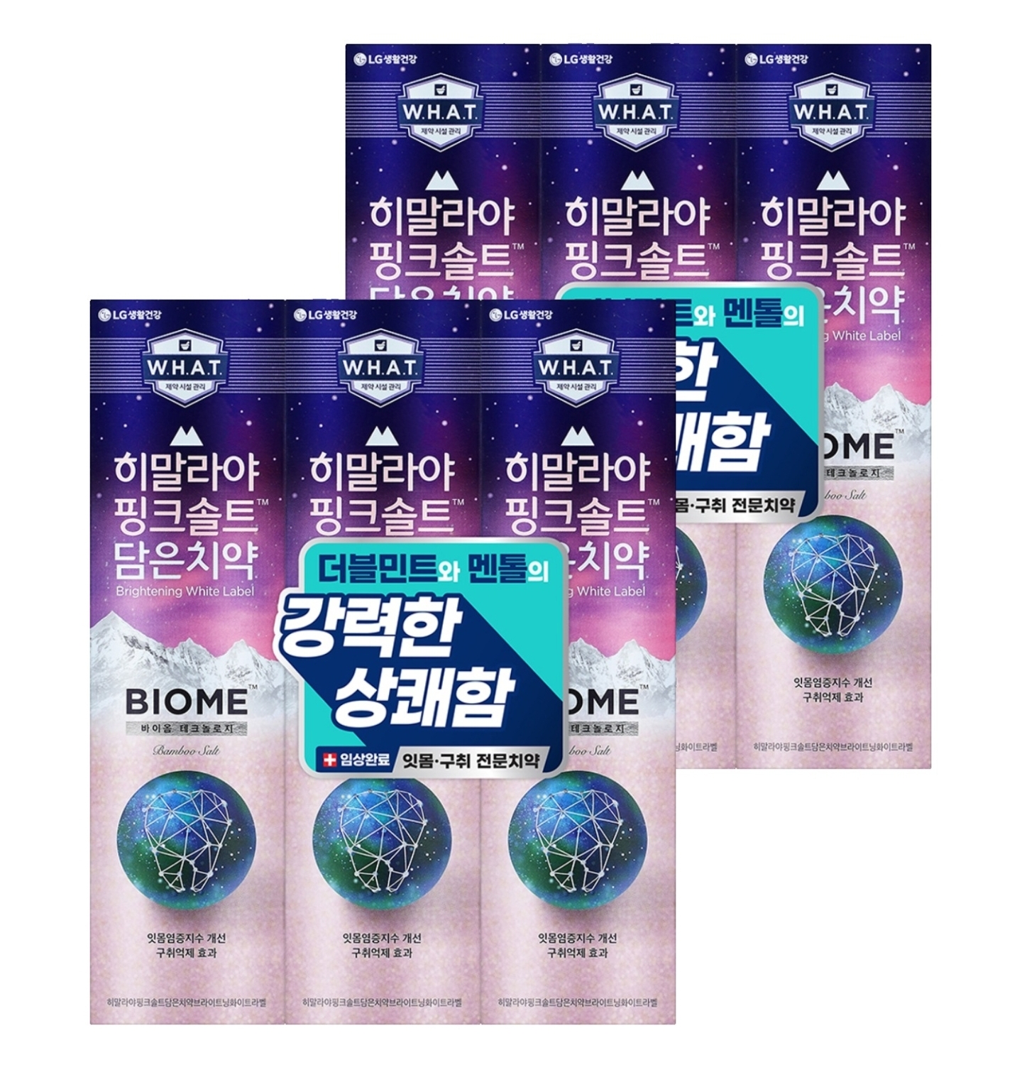 히말라야핑크솔트 바이옴 잇몸 구취전문 치약 160g 6개